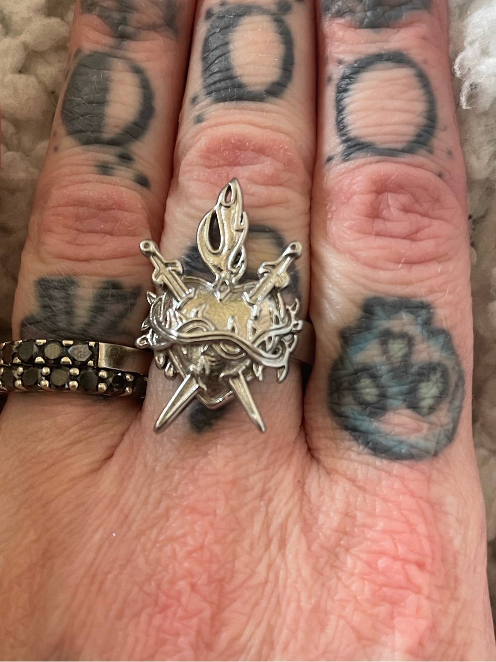 Heart of Steel Sacred Heart Ring